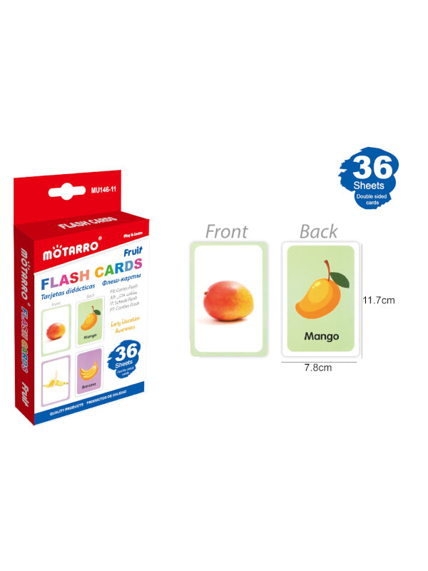 Motarro FLASH CARDS FRUIT 36 - Sheets