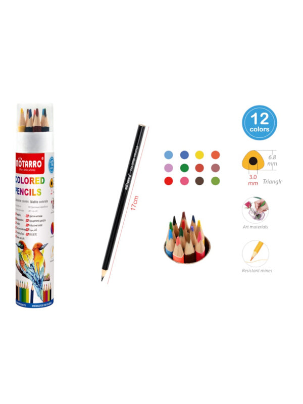 Motarro Colour Pencils - 12 Colours