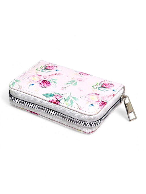 Protea Wallet - LIGHT PINK - CAN HOLD CARDS - ±9×11×2.5 Cm