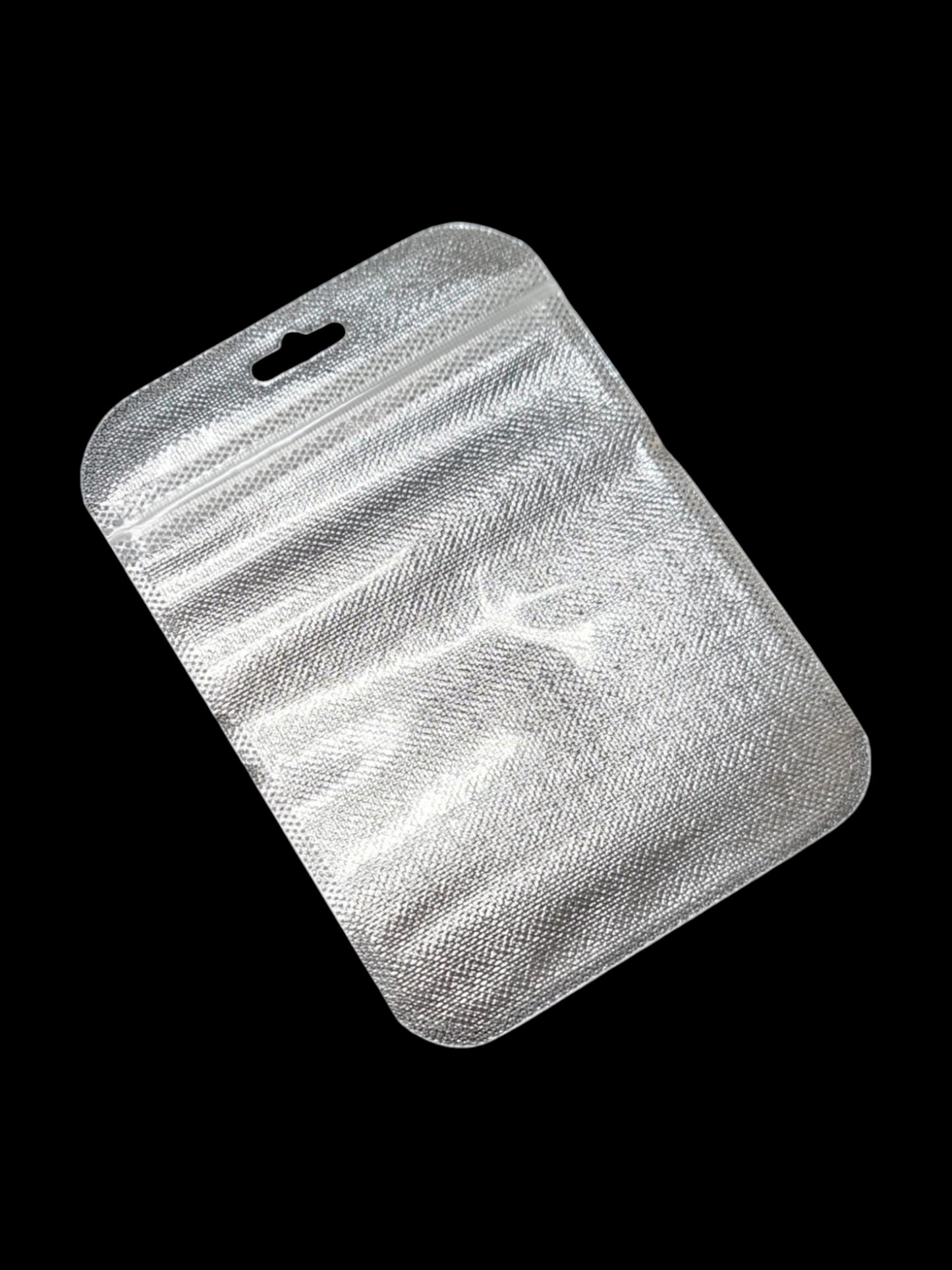 Pet+non - WOVEN - Silver WITH Transparent FRONT - Outside ±10.5×15 Cm - Inside ±9.5×12 Cm - Thickness 80 Microns ±50-Piece