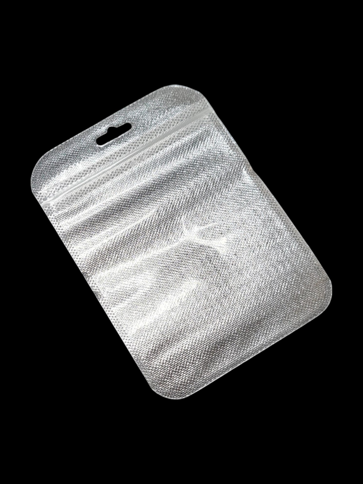 Pet+non - WOVEN - Silver WITH Transparent FRONT - Outside ±10.5×15 Cm - Inside ±9.5×12 Cm - Thickness 80 Microns ±50-Piece