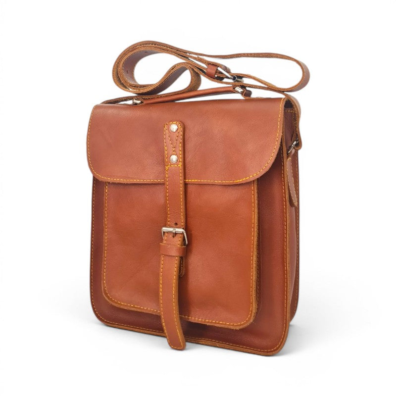 BAG Leather GENTS SLING - Tan