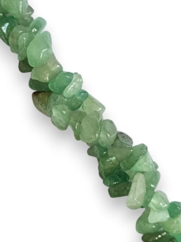 Semi - Precious Stone Beads - Small Chips, Green Aventurine, ±5 - 8 mm