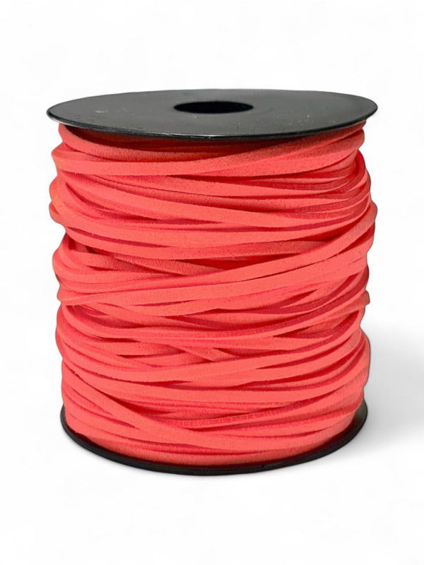 Faux Suede Cord - Salmon, 2.5 mm, ±45 m Reel