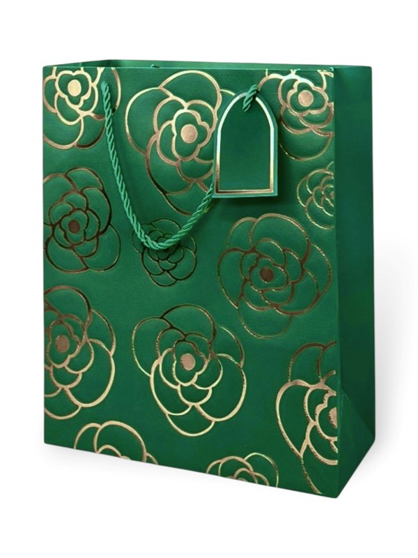 GIFT BAG - GREEN - ±32×26×12 Cm
