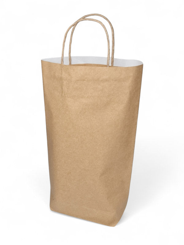 Paper Shopper Bag With Micro Paper Handle - Natural ±37×23×7 cm