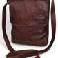 Leather SLING BAG - LARGE - BROWN ±29×23×7 Cm