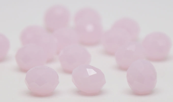 Glass Crystal Rondelle Semi - Transparent Faceted 3x4 mm (hole 1.0 mm)