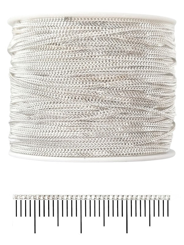 Chain - Silver, 1×1 mm, ±88 m