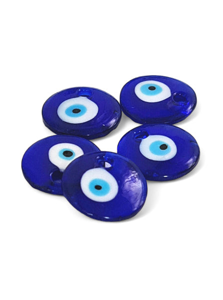 Pendant Glass Evil Eye - Murano Beads, Blue, ±30 mm