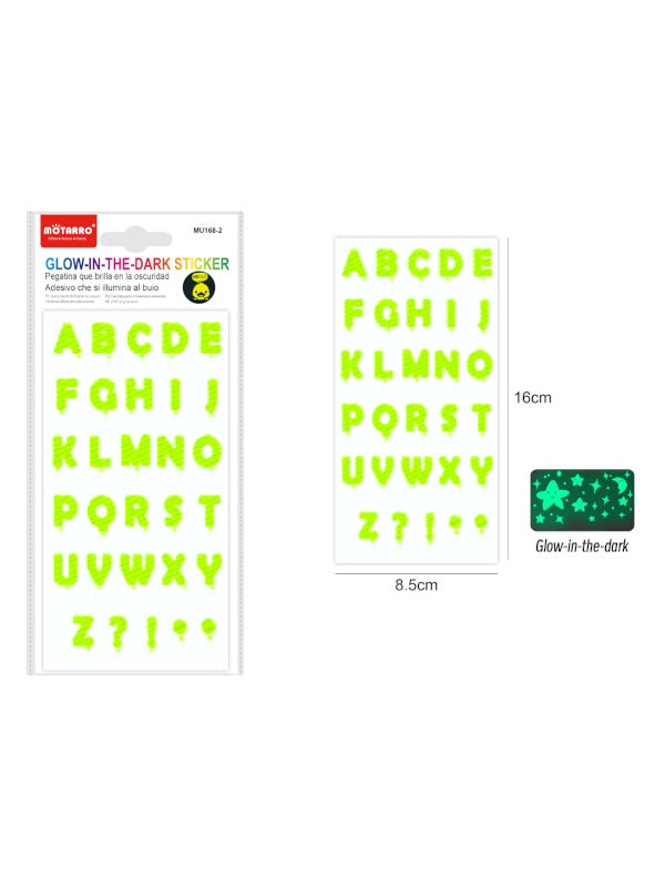 Motarro Glow In The Dark Stickers - 1 Sheet