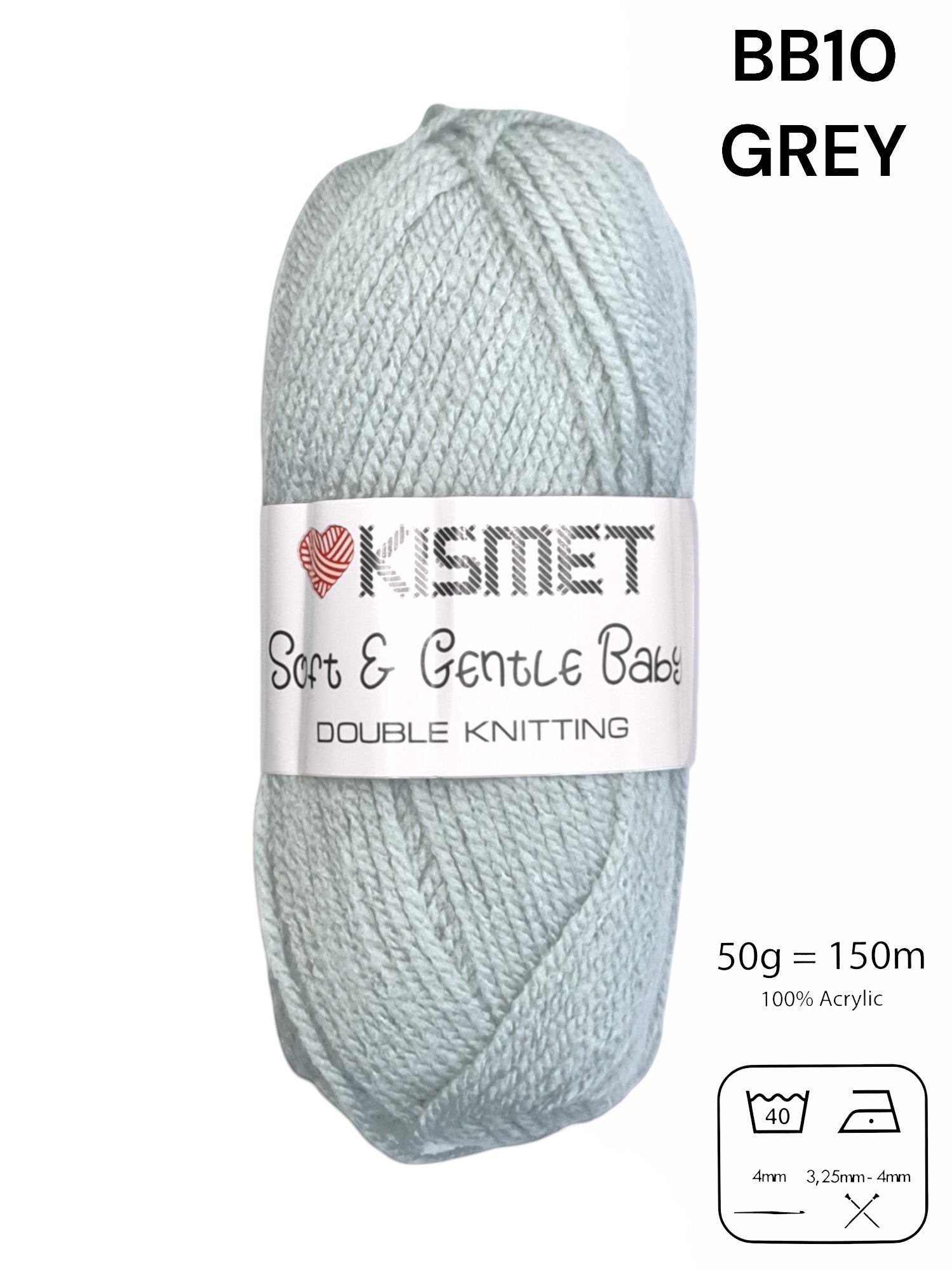 Soft And Gentle Baby - Double Knitting, 100% Acrylic, Bb10 Grey