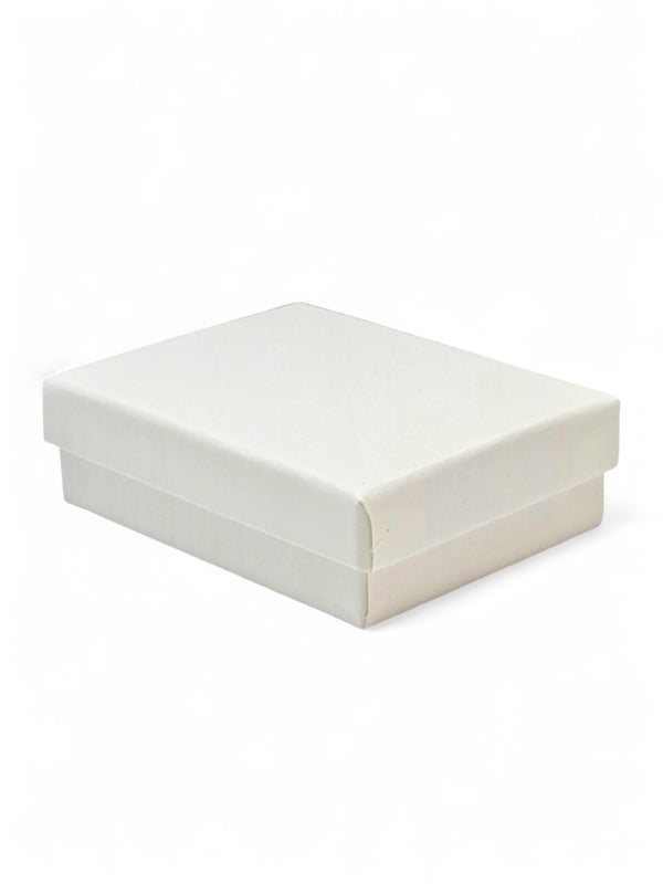 Jewellery Box - White ±2.8×9×7 cm, Pendant On Chain, Ring×1, Pierced Earrings