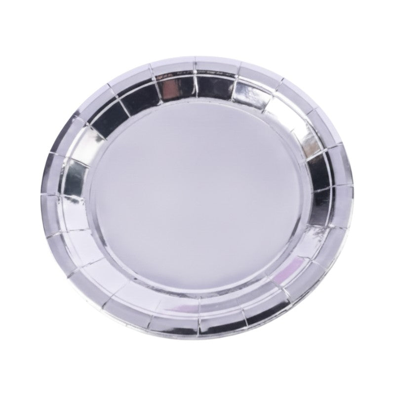 PARTY Plates - HAPPY Birthday - 23 Cm - Silver
