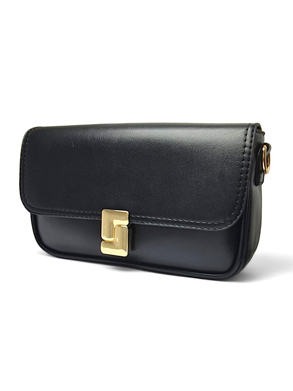 Ladies Bag - Black, Strap Included, ±14×24 cm