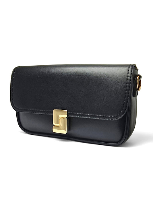 Ladies Bag - Black, Strap Included, ±14×24 cm