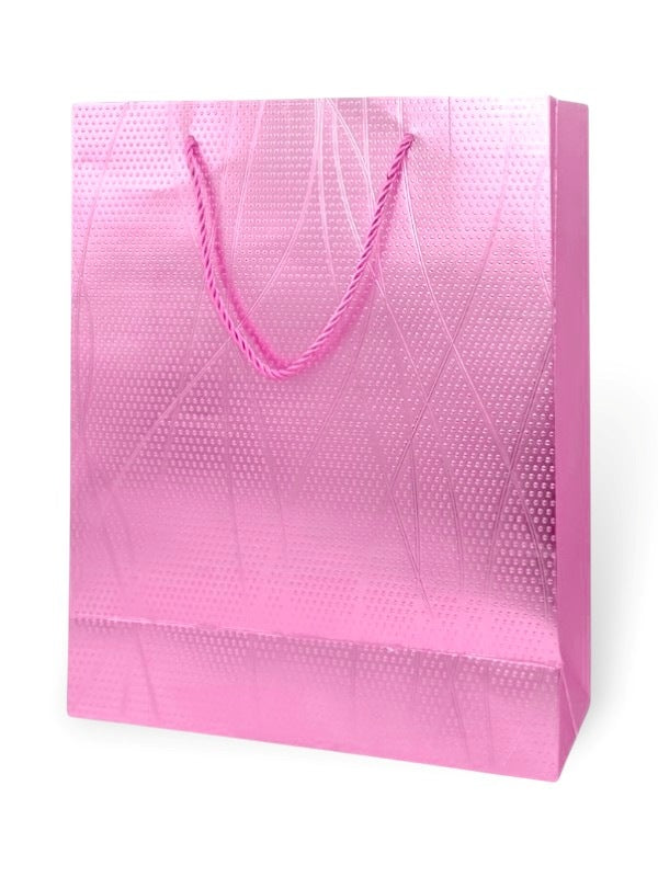 GIFTBAG PLAIN with DOTS 26*32*10 cm - Pink