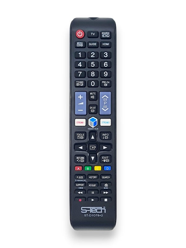 S - Tech - Universal Lcd/LED TV Remote Control, Use For Samsung Lcd/LED TV, Battery Type 2 Size AAA