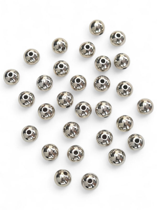 Beads - Nickel, Size 10 mm, ±250 g/450-Piece