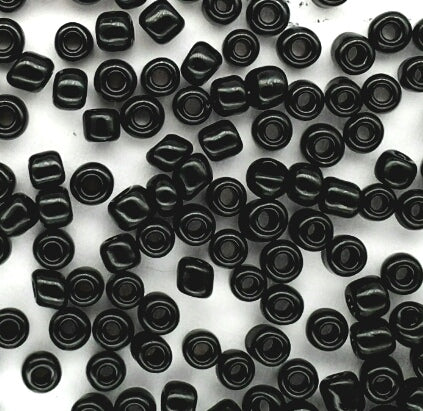 Seed Beads - Size 8/0, Opaque Black