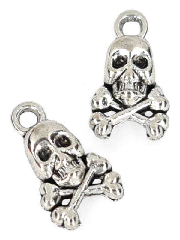 Metal Charm - Skeleton ±14×8 mm ±60-Piece (image On 1 Side Only)