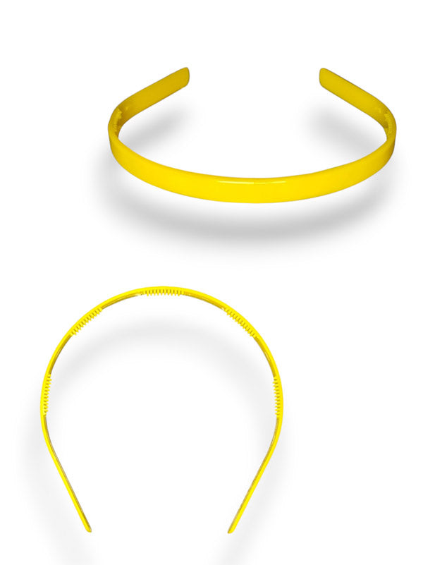 Alice Band - Yellow, 10 mm 6-Piece