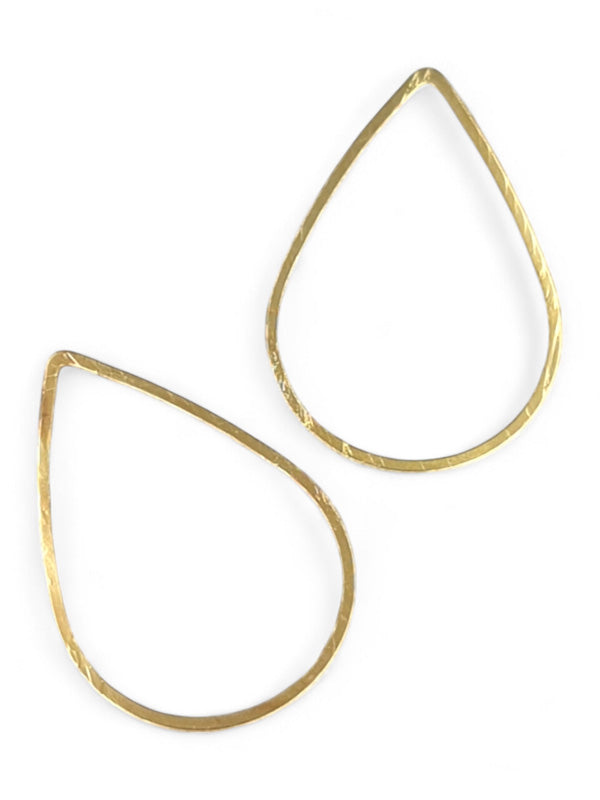 Metal - Teardrop ±17×25 mm ±50-Piece Gold