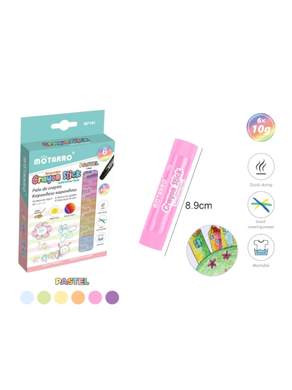 Motarro Crayon STICK Pastel 6PC