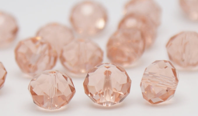 Glass Crystal Rondelle Transparent Faceted 3x4 mm (hole 1.0 mm)