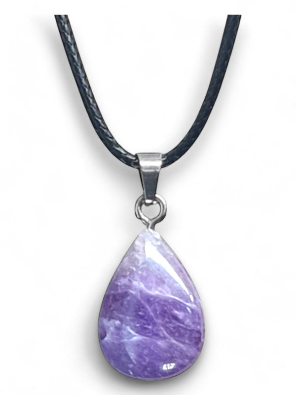 Earth Stone Beads - Teardrop, Amethyst
