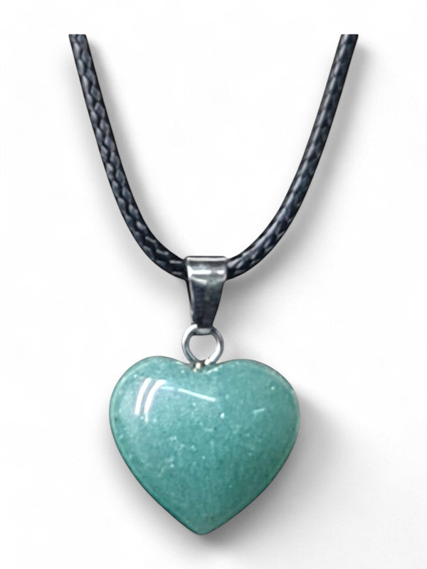 Earth Stone Beads - Heart, Aventurine