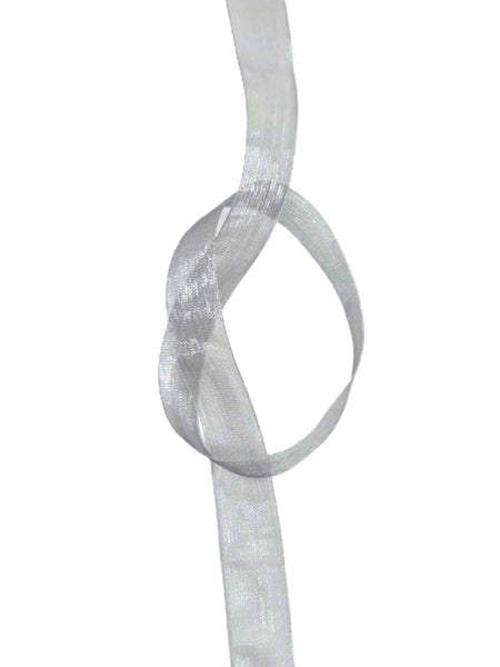 Organza Ribbon - 16 mm Light Grey