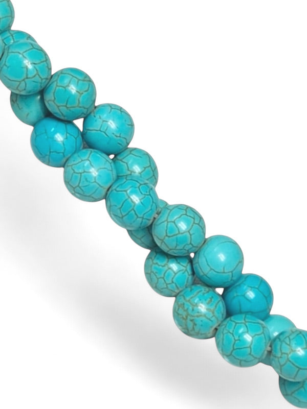 Synthetic Aged Stone - Turquoise, 12 mm ±34-Piece