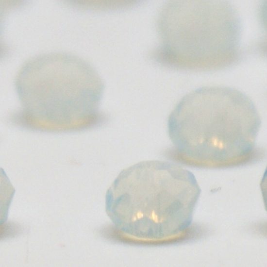 Glass Crystal Rondelle Semi - Transparent Faceted 3x4 mm (hole 1.0 mm)
