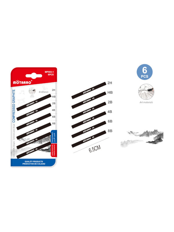 Motarro Compressed Graphite - 6.5 mm, 6-Piece