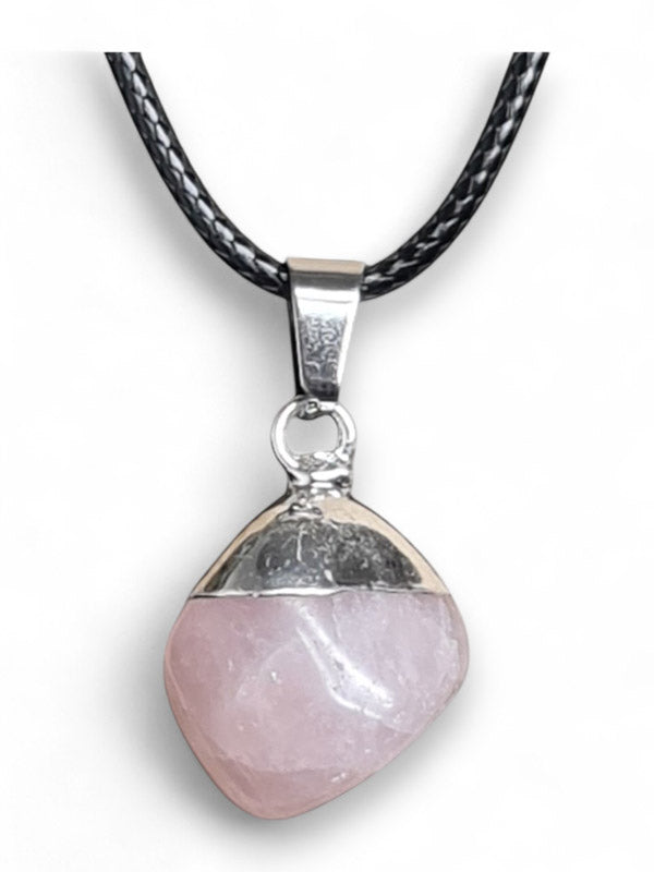 Earth Stone Beads - Capped Stone, Rose Quartz