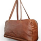 Leather Doctor's Bag/luggage BAG - TAN - ±H20×L40×W18 Cm