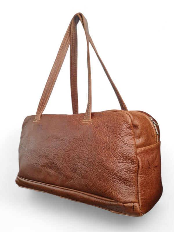 Leather Doctor's Bag/luggage BAG - TAN - ±H20×L40×W18 Cm