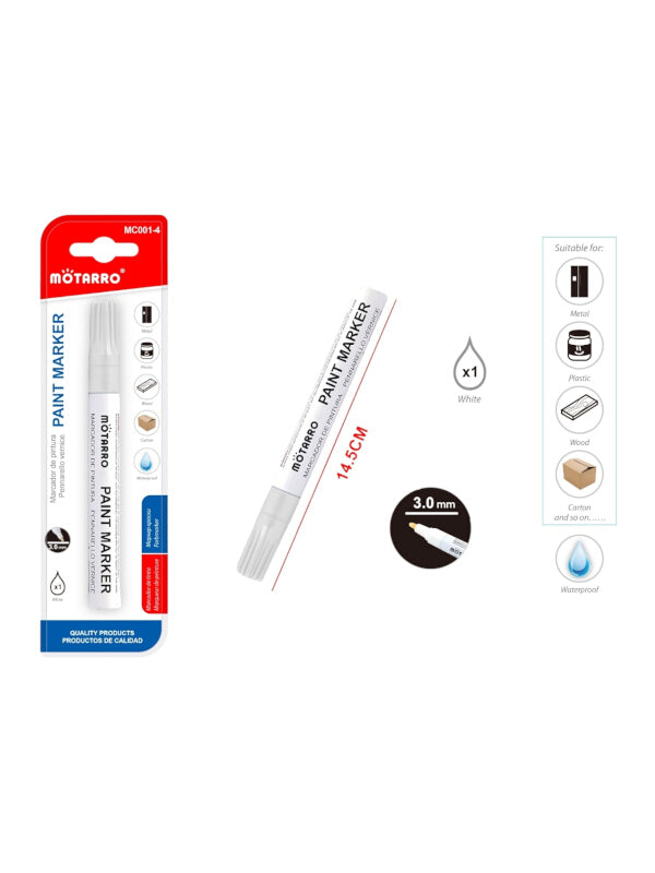 Motarro Paint Marker - White, 3 mm