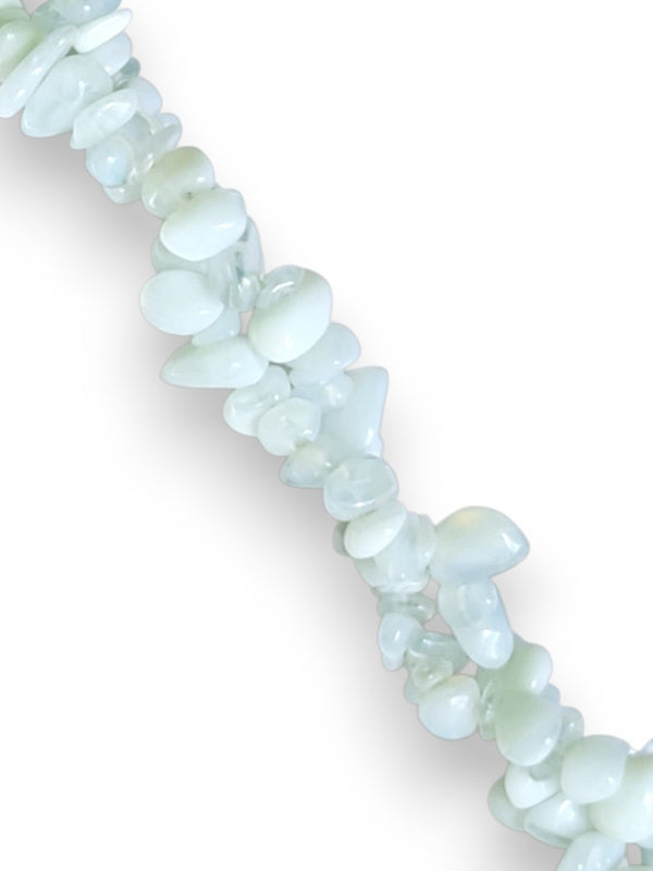 Semi - Precious Stone Beads - Small Chips, Mixed Transparent / Opaque Moon Stone, ±5 - 8 mm