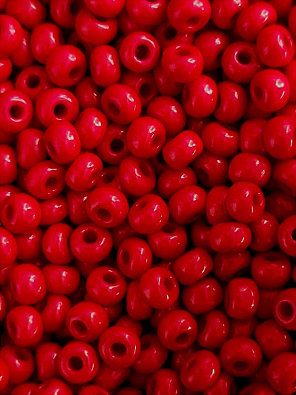 Glass Czech Beads Loose - Red, Size 3/0, 1/4kgm