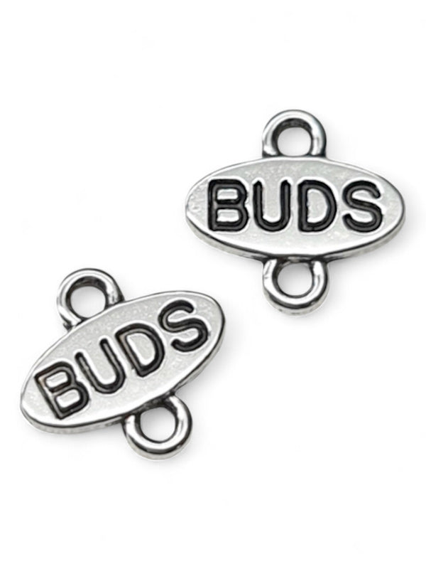 Metal Charm - Buds ±17×17 mm ±50-Piece (image On 1 Side Only)