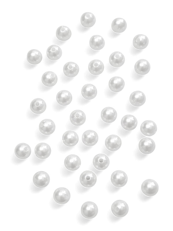 Beads - White, Size 12 mm, ±500 g/550-Piece