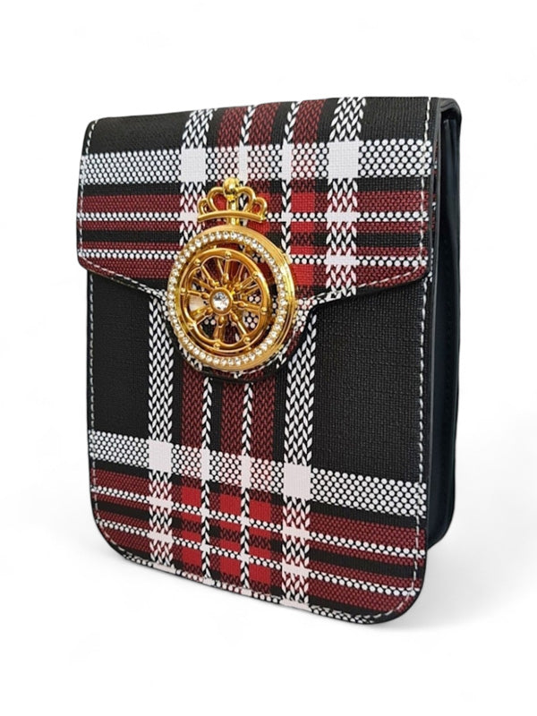 Ladies Bag - Red And Black, Strap Included, ±18×13.5 cm