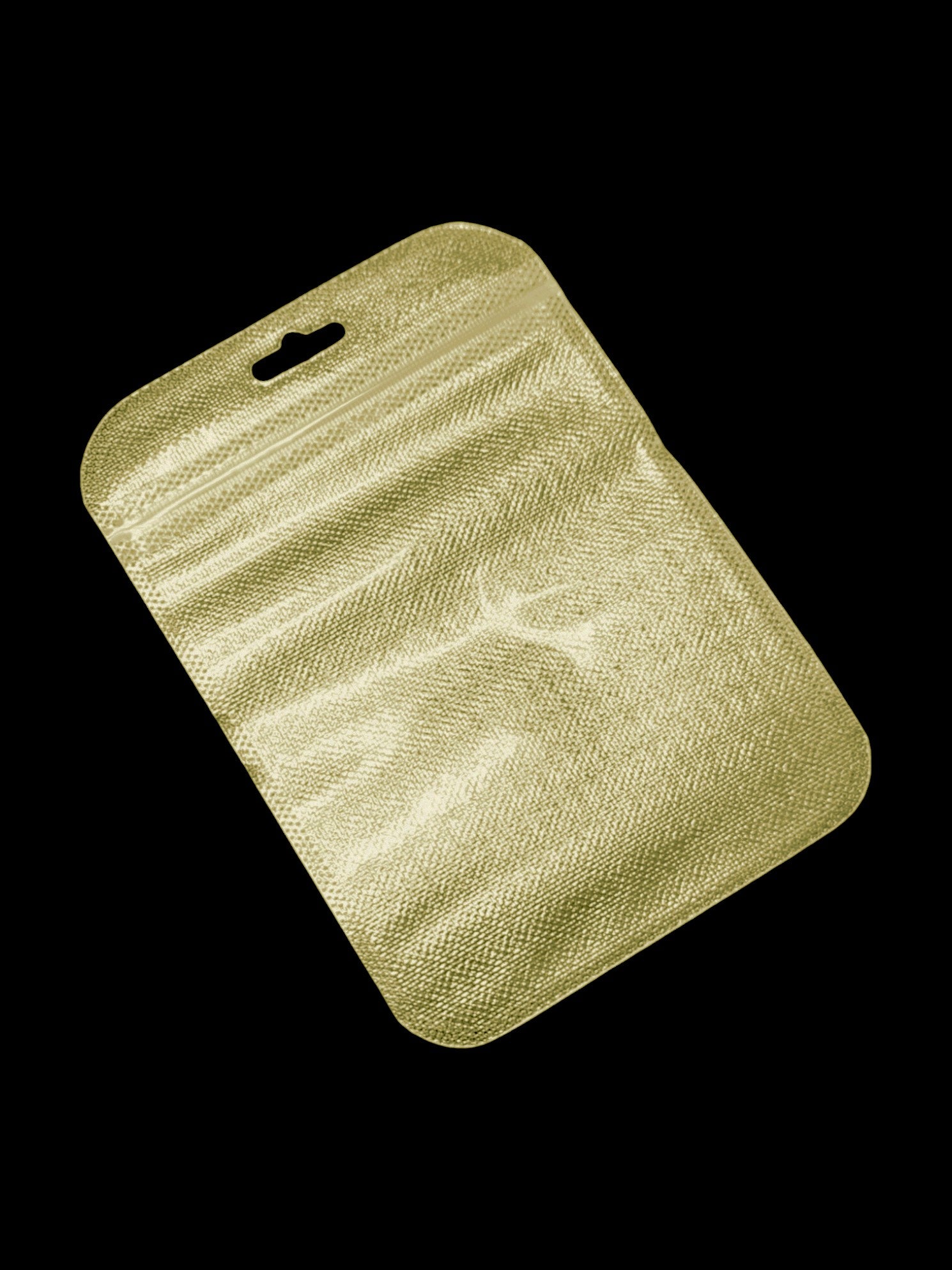 Pet+non - WOVEN - GOLD WITH Transparent FRONT - Outside ±10.5×15 Cm - Inside ±9.5×12 Cm - Thickness 80 Microns ±50-Piece