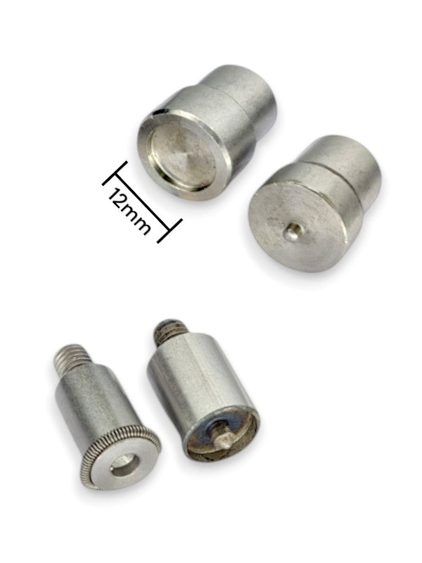 Press Stud Mould - Silver, 12 mm, 4-Piece Set