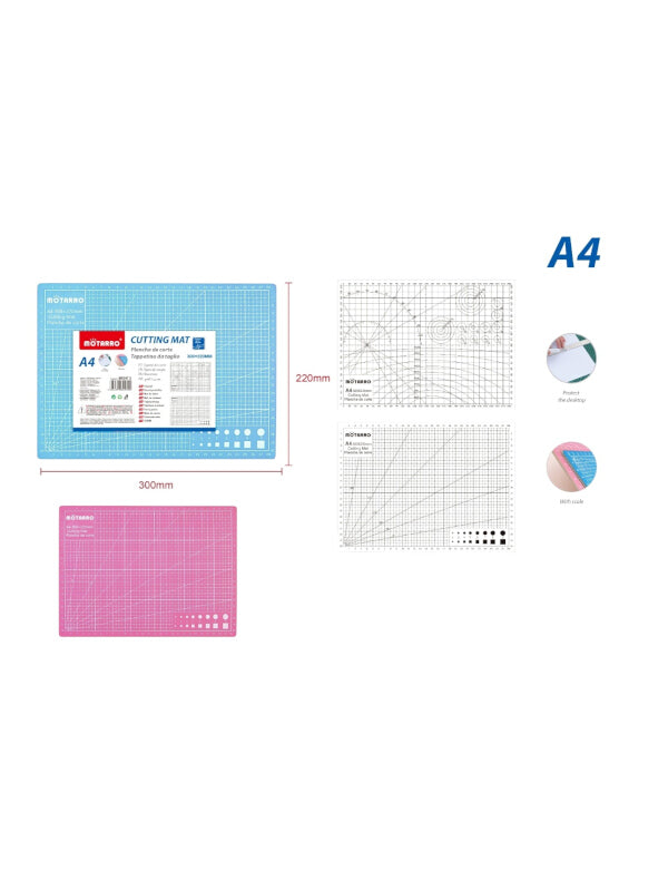 Motarro Cutting Mat - Blue, A4, 300x220 mm