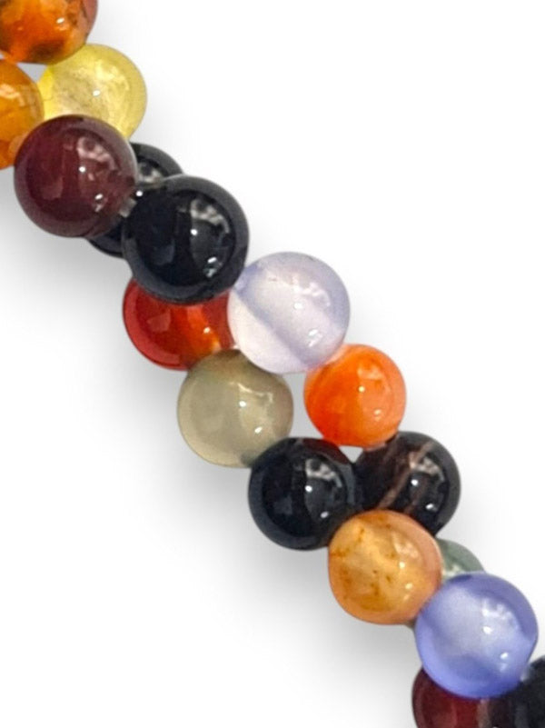 Semi - Precious Stone Beads - Agate Mixed, 4 mm, ±100-Piece