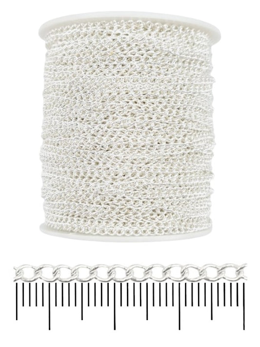 Chain - Silver, 4×4 mm, ±47 m