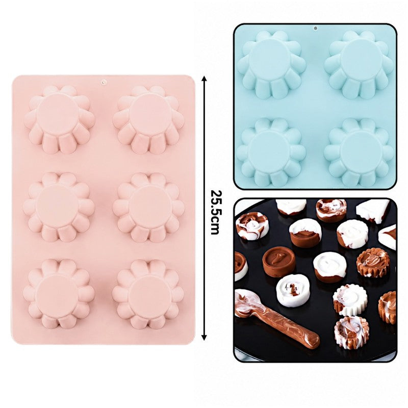 Silicone CUPCAKE MOULD - 25.5*18 cm - Pink